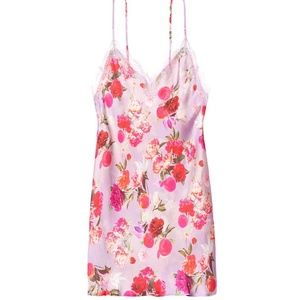 Victoria's Secret Lavender Fruit Floral Slip Dress